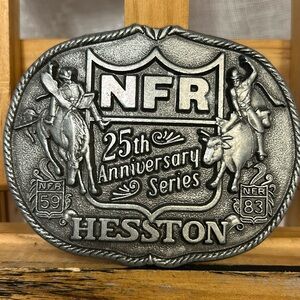 NFR 25th Anniversary Series Hesston First Limited Edition belt buckle